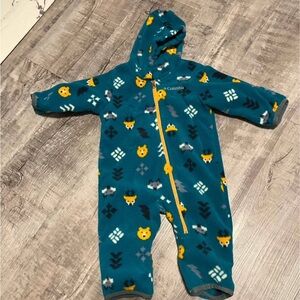 Columbia Blue Patterned Kids Footie